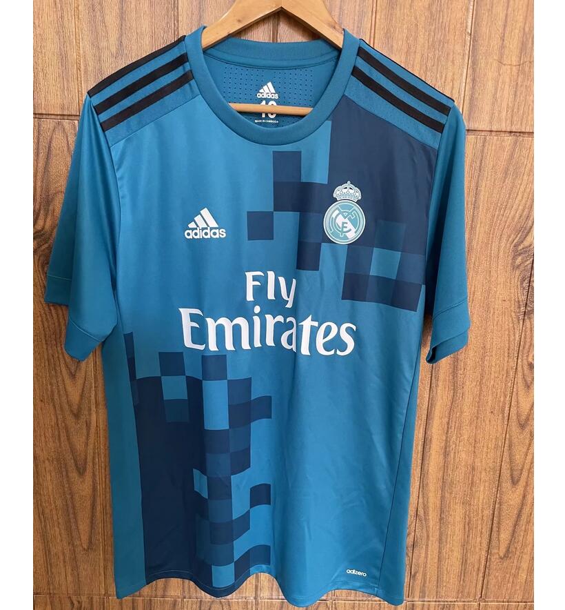 2017-18 Real Madrid Retro Football Kit Third Soccer Jersey Player Version